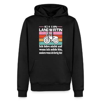Bäuerin Protest Landwirtin Schnauze voll - Männer Premium Bio Hoodie - Schwarz - Vorne - Nico (187cm)