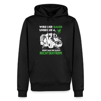Bauern Proteste Demostration Politik Rechtsextrem - Männer Premium Bio Hoodie - Schwarz - Vorne - Nico (187cm)