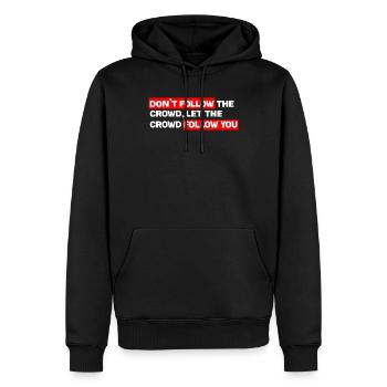 Contrôlez votre propre piste : ne suivez pas la foule - Sweat à capuche Premium bio Homme - noir - Devant - Nico (187cm)