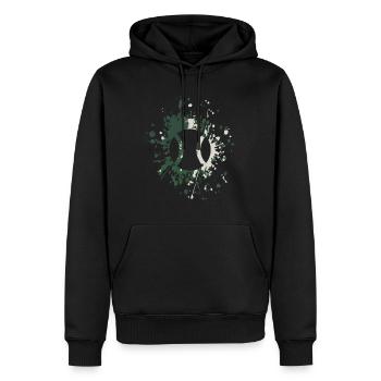 Tennisball Color Splash - Männer Premium Bio Hoodie - Schwarz - Vorne - Nico (187cm)
