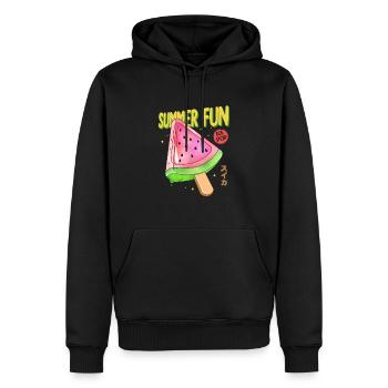 Summer Watermelon - Men’s Premium Organic Hoodie - black - Front - Nico (187cm)
