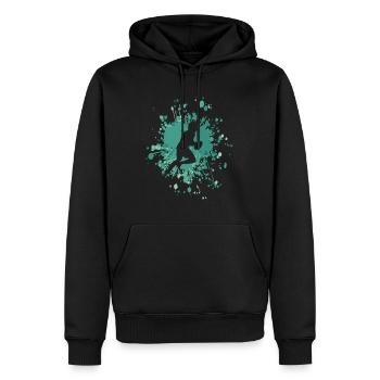 Quarterback Color Splash - Men’s Premium Organic Hoodie - black - Front - Nico (187cm)