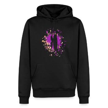 Surfer Girl Color Splash - Sweat à capuche Premium bio Homme - noir - Devant - Nico (187cm)