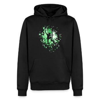 Skateboard Color Splash - Sweat à capuche Premium bio Homme - noir - Devant - Nico (187cm)