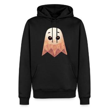 Coupe fantôme mignonne d’Halloween - Sweat à capuche Premium bio Homme - noir - Devant - Nico (187cm)