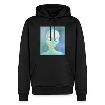Alien - Men’s Premium Organic Hoodie - black - Front - Nico (187cm)
