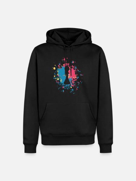 Chess Bishop Color Splash - Men’s Premium Organic Hoodie - black