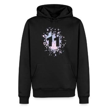 Splash couleur numéro 11 - Sweat à capuche Premium bio Homme - noir - Devant - Nico (187cm)