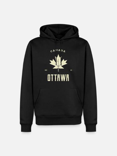 Kanada Ottawa Jahrgang - Männer Premium Bio Hoodie - Schwarz