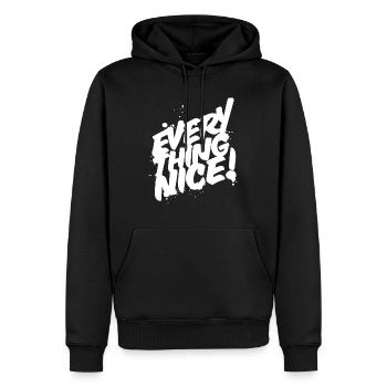 Everything Nice Graffiti Style Reggae - Men’s Premium Organic Hoodie - black - Front - Nico (187cm)