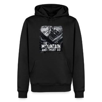 Die Berge rufen und ich muss gehen - Männer Premium Bio Hoodie - Schwarz - Vorne - Nico (187cm)