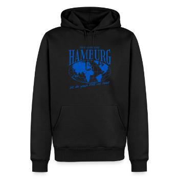 Hamburg Heimat Stolz Fußball Geschenk - Männer Premium Bio Hoodie - Schwarz - Vorne - Nico (187cm)
