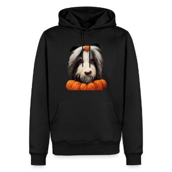 Halloween Bearded Collie - Männer Premium Bio Hoodie - Schwarz - Vorne - Nico (187cm)