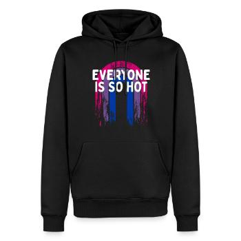 Everyone Is So Hot Bisexual LGBTQ Bi Pride Single - Männer Premium Bio Hoodie - Schwarz - Vorne - Nico (187cm)