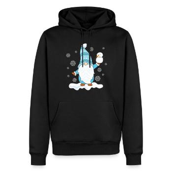 Noël Noël Gnomies - Sweat à capuche Premium bio Homme - noir - Devant - Nico (187cm)