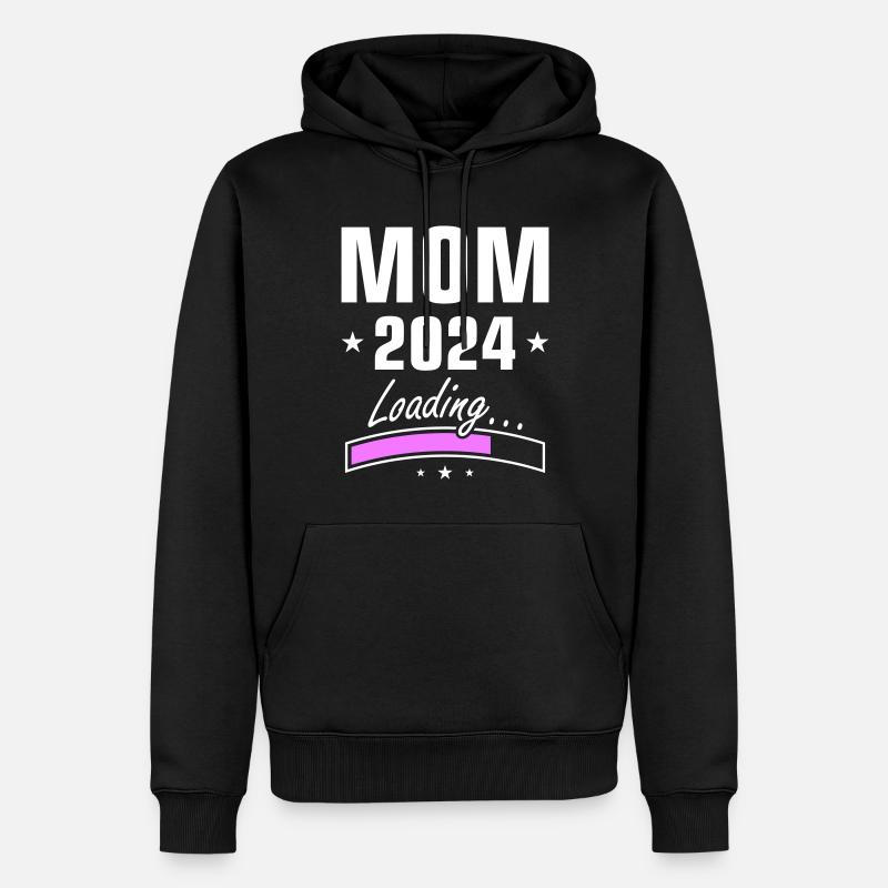 Mama 2024 Loading Mom - Männer Premium Bio Hoodie - Schwarz