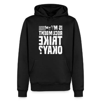 Velomobil | Recumbent Trike Triker Sport Geschenk - Männer Premium Bio Hoodie - Schwarz - Vorne - Nico (187cm)