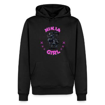Charming Ninja Fighter I Ninja Girl I Ninja - Männer Premium Bio Hoodie - Schwarz - Vorne - Nico (187cm)