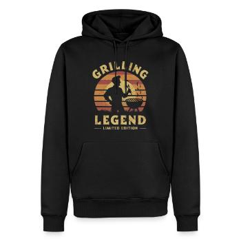 Grilling Legend Limited Edition - Men’s Premium Organic Hoodie - black - Front - Nico (187cm)