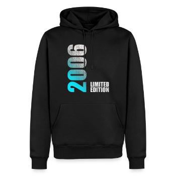 18ème anniversaire garçon fille 18 ans 2006 - Sweat à capuche Premium bio Homme - noir - Devant - Nico (187cm)