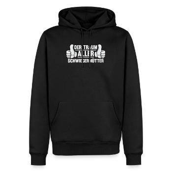 Schwiegermutter Traum Schwiegersohn - Männer Premium Bio Hoodie - Schwarz - Vorne - Nico (187cm)