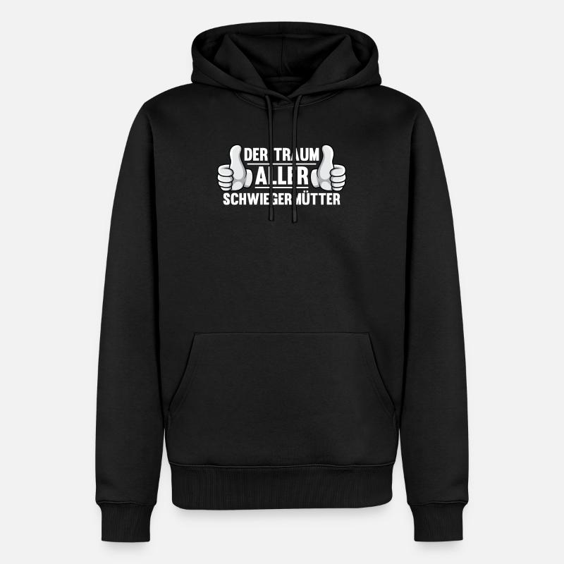Schwiegermutter Traum Schwiegersohn - Männer Premium Bio Hoodie - Schwarz