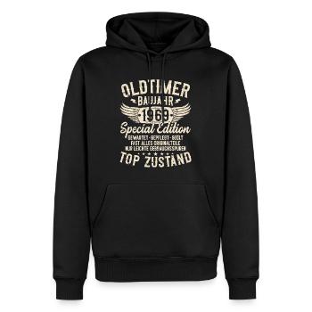 Oldtimer Baujahr 1969 Jahrgang Geburtstag Geschenk - Männer Premium Bio Hoodie - Schwarz - Vorne - Nico (187cm)