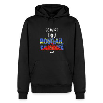 Flagge La Réunion Mann Damen Küche Rougail - Männer Premium Bio Hoodie - Schwarz - Vorne - Nico (187cm)