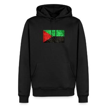 Solide Flagge von Martinique, dem Land der Vorfahren - Männer Premium Bio Hoodie - Schwarz - Vorne - Nico (187cm)