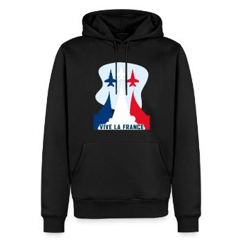 Vive La France Fête Nationale Homme - Männer Premium Bio Hoodie - Schwarz - Vorne - Nico (187cm)