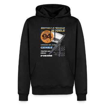 Vintage 94 90er Männer und Weibliche 94 Auto Vignette - Männer Premium Bio Hoodie - Schwarz - Vorne - Nico (187cm)