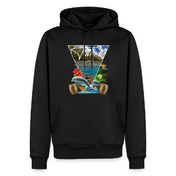 Tahiti Französisch-Polynesien Dauphin - Männer Premium Bio Hoodie - Schwarz - Vorne - Nico (187cm)