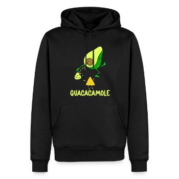 Frau Avocado Guacamole Vegetarisch Vegan Aperitif - Männer Premium Bio Hoodie - Schwarz - Vorne - Nico (187cm)