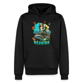 Reunion Delfin Tropic Schmetterling Seestern - Männer Premium Bio Hoodie - Schwarz - Vorne - Nico (187cm)