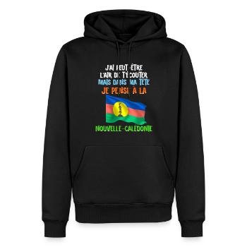 Neukaledonien Passion Flagge Männer Frauen - Männer Premium Bio Hoodie - Schwarz - Vorne - Nico (187cm)