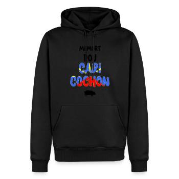 Réunion Island Flag Kreolische Küche Curry Schwein - Männer Premium Bio Hoodie - Schwarz - Vorne - Nico (187cm)