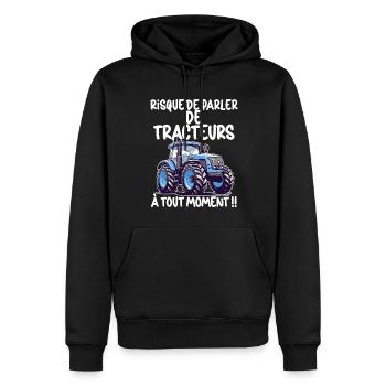 Schönes Geschenk Landwirtschaftlicher Traktor Mann Frau Kind - Männer Premium Bio Hoodie - Schwarz - Vorne - Nico (187cm)