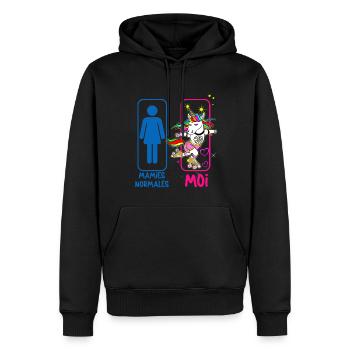 Granny Unicorn Super Granny Best Grandma - Men’s Premium Organic Hoodie - black - Front - Nico (187cm)