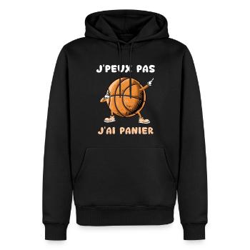 I can't I have basketball ball dab basketball - Männer Premium Bio Hoodie - Schwarz - Vorne - Nico (187cm)