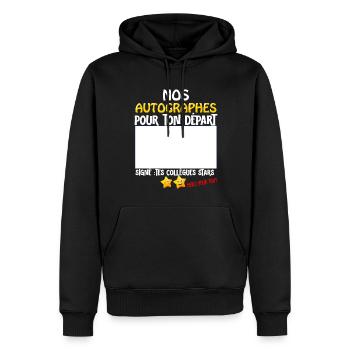 Co-worker stars on signed retirement departure - Men’s Premium Organic Hoodie - black - Front - Nico (187cm)