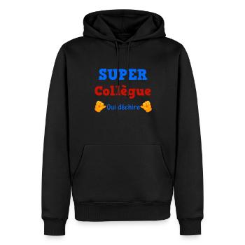 Super Kollege Wer Super Cool Mann Frau - Männer Premium Bio Hoodie - Schwarz - Vorne - Nico (187cm)