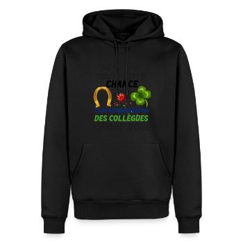 Kollege Mann Frau Ruhestand Hufeisen - Männer Premium Bio Hoodie - Schwarz - Vorne - Nico (187cm)