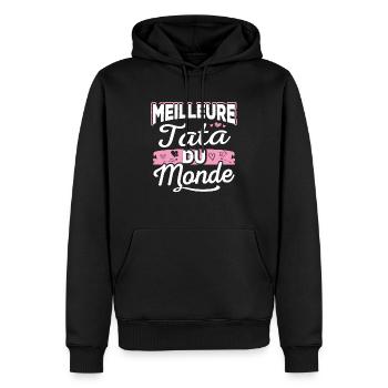 Meilleure Tata Du Monde - Sweat à capuche Premium bio Homme - noir - Devant - Nico (187cm)