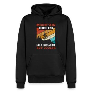 Papa Du VTT - Sweat à capuche Premium bio Homme - noir - Devant - Nico (187cm)