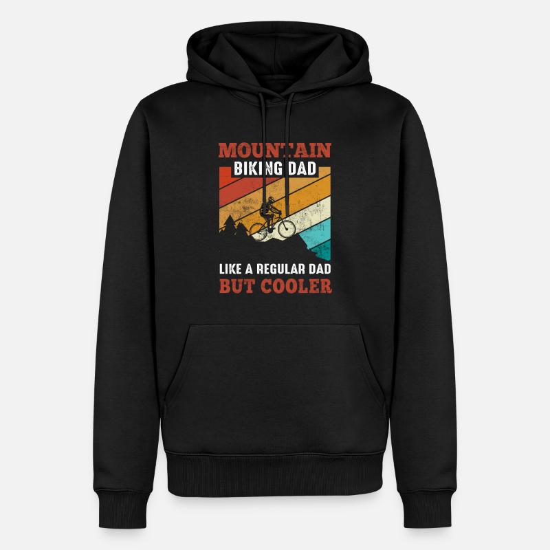 Papa Du VTT - Sweat à capuche Premium bio Homme - noir