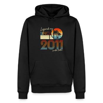 Légendaire Depuis 2011 Édition Limitée - Sweat à capuche Premium bio Homme - noir - Devant - Nico (187cm)
