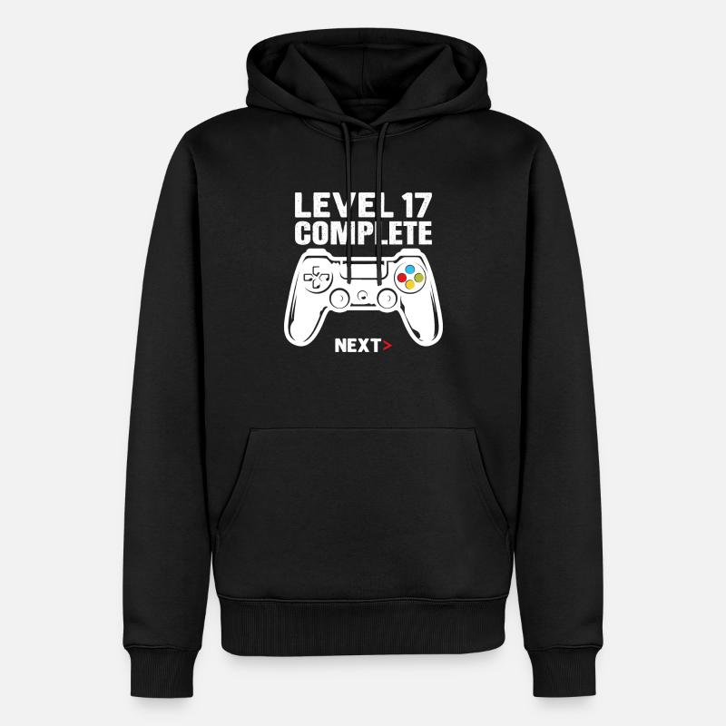 Niveau 17 Complet - Sweat à capuche Premium bio Homme - noir