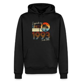 Légendaire Depuis 1993 Édition Limitée - Sweat à capuche Premium bio Homme - noir - Devant - Nico (187cm)