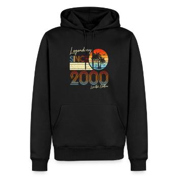 Légendaire Depuis 2000 Édition Limitée - Sweat à capuche Premium bio Homme - noir - Devant - Nico (187cm)
