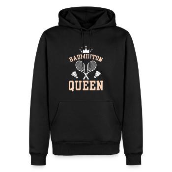 Badminton Queen - The Queen Of Badminton - Men’s Premium Organic Hoodie - black - Front - Nico (187cm)